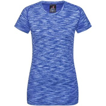 Stedman Active Sports Seamless Ladies Raglan T-Shirt - King Blue Melange