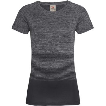 Stedman Active Sports Seamless Raglan Flow T-Shirt Ladies - Dk Grey Transition