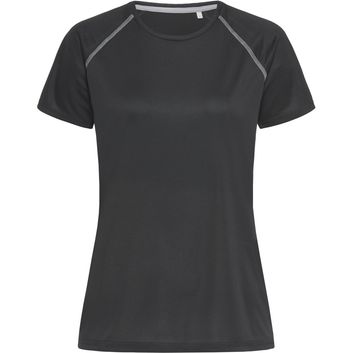 Stedman Active Sports Team Raglan T-Shirt Ladies - Black Opal