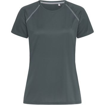 Stedman Active Sports Team Raglan T-Shirt Ladies - Granite Grey