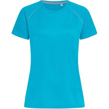Stedman Active Sports Team Raglan T-Shirt Ladies - Hawaii Blue