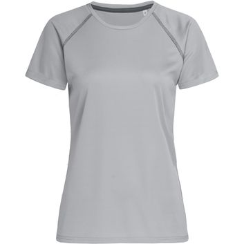 Stedman Active Sports Team Raglan T-Shirt Ladies - Silver Grey