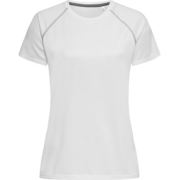 Stedman Active Sports Team Raglan T-Shirt Ladies - White