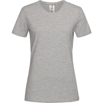 Stedman Classic Organic T-Shirt Crew Neck Ladies - Heather Grey