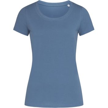 Stedman Green Urban Janet Organic Crew Neck T-Shirt Ladies - Denim Blue
