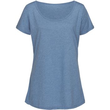 Stedman Stars Daisy Melange Oversized Ladies Crew Neck T-Shirt - Vintage Blue