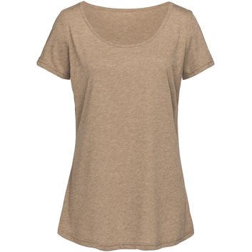 Stedman Stars Daisy Melange Oversized Ladies Crew Neck T-Shirt - Vintage Brown