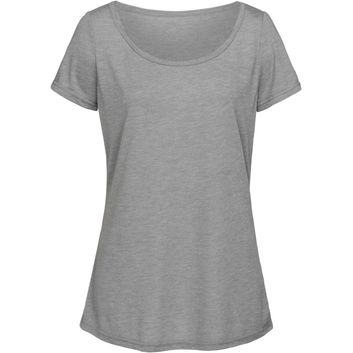 Stedman Stars Daisy Melange Oversized Ladies Crew Neck T-Shirt - Vintage Grey