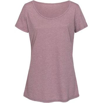 Stedman Stars Daisy Melange Oversized Ladies Crew Neck T-Shirt - Vintage Rose