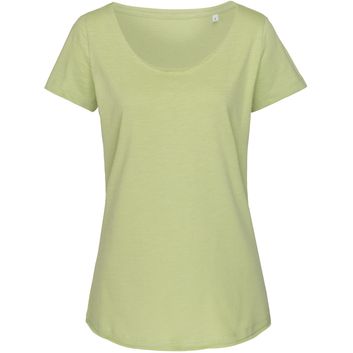 Stedman Stars Sharon Oversized Slub Crew Neck T-Shirt Ladies - Powder Green