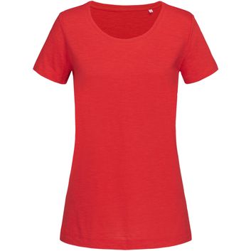 Stedman Stars Sharon Slub C/Neck T-Shirt - Crimson Red