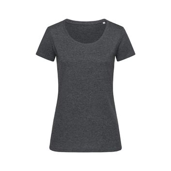 Stedman Stars Lisa Melange Crew Neck T-Shirt - Charcoal Heather