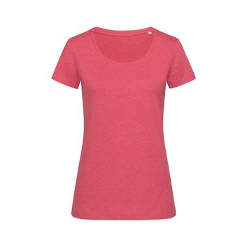 Stedman Stars Lisa Melange Crew Neck T-Shirt - Cherry Heather