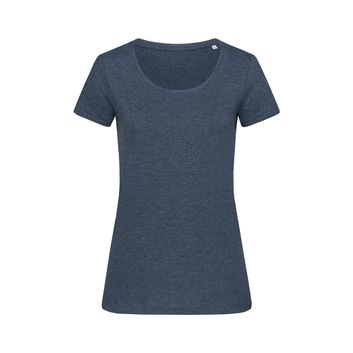 Stedman Stars Lisa Melange Crew Neck T-Shirt - Navy Heather