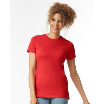Gildan Softstyle CVC Ladies T-Shirt - Red Mist