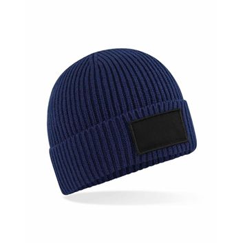 Beechfield  Fashion Patch Beanie Oxford Navy/ Black