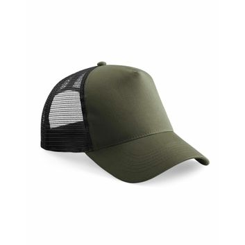 Beechfield  Junior Snapback Trucker Olive/Black