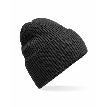 Beechfield  Oversized Cuffed Beanie Charcoal