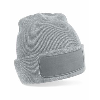Beechfield  Original Patch Beanie Heather Grey