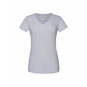 Fruit Of The Loom Ladies' Iconic 150 V-Neck T Heather Grey