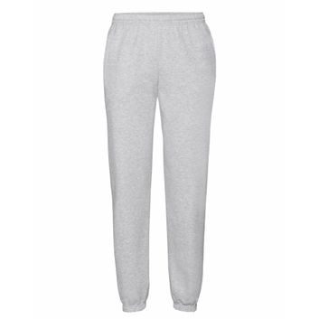 Fruit Of The Loom Men's Classic Elasticated Cuff Jog Pants Heather Grey