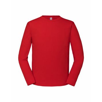 Fruit Of The Loom Men's Iconic 195 Premium Long Sleeve T Red