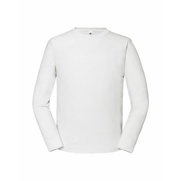 Fruit Of The Loom Men's Iconic 195 Premium Long Sleeve T White