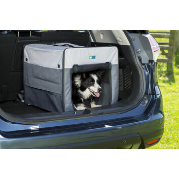Henry Wag Folding Fabric Crate Grey