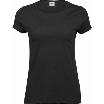 Tee Jays Ladies Roll-Up Tee Black