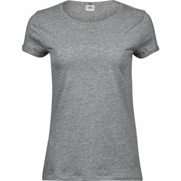 Tee Jays Ladies Roll-Up Tee Heather Grey