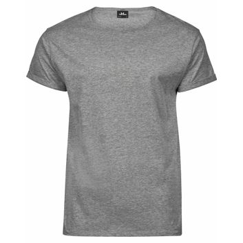 Tee Jays Men's Roll-Up Tee Heather Grey
