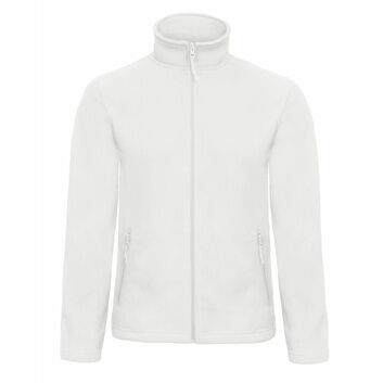B&C ID.501 Men's Micro Fleece Full Zip White - Xlarge - CLEARANCE SPECIAL