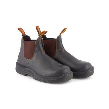 Blundstone 192 Leather Safety Dealer Boots Stout Brown