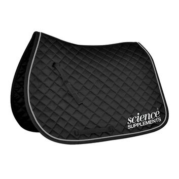 Science Supplements Piped Saddle Pad Black