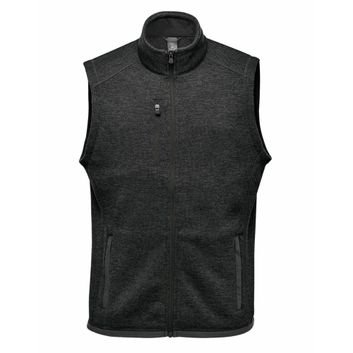 Stormtech Men's Pure Earth Avalanche Full Zip Fleece Vest Black Heather