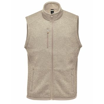 Stormtech Men's Pure Earth Avalanche Full Zip Fleece Vest Oatmeal Heather