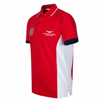 Longhorn Shearing Kids Hereford Polo Shirt Red alternative