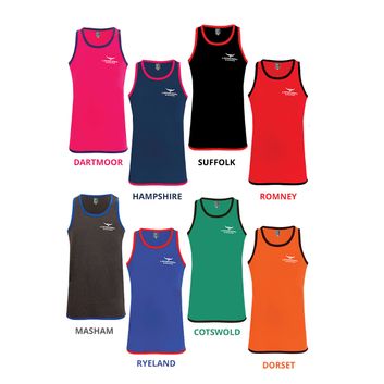 Longhorn Shearing Kids Cotswold Long Tail Singlet Vest Green/Black alternative