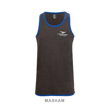 Longhorn Shearing Kids Masham Long Tail Singlet Vest Grey/Blue