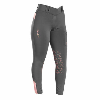 Firefoot Bankfield Basic Breeches Ladies Charcoal/Pink