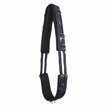 Imperial Riding Lunging Girth Deluxe Extra Navy/Rose Gold