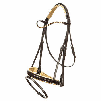 Imperial Riding Snaffle Bridle IRH Di Layla Brown/Gold