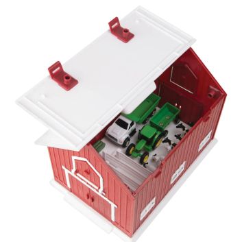 Britains John Deere 24 Piece Farm Playset with Red Barn 1:64 alternative