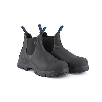 Blundstone 910 Black Platinum Leather Chelsea Safety Boots