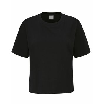 Mantis Women's Organic Cropped Heavy T Black