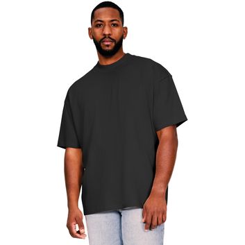Casual Classics Ringspun 220 Oversize Extended Neck T-Shirt - Black