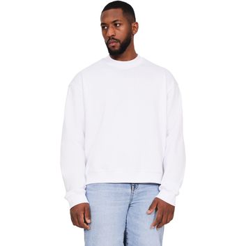 Casual Classics Ringspun Blend 280 Boxy Oversize Extended Neck Sweat - White