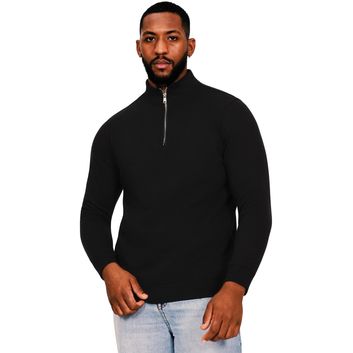 Casual Classics Ringspun Blended 280 Core Quarter Zip Sweat - Black