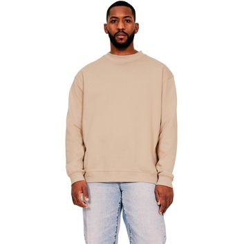 Casual Classics Ringspun Blended 280 Oversize Extended Neck Sweat - Sand