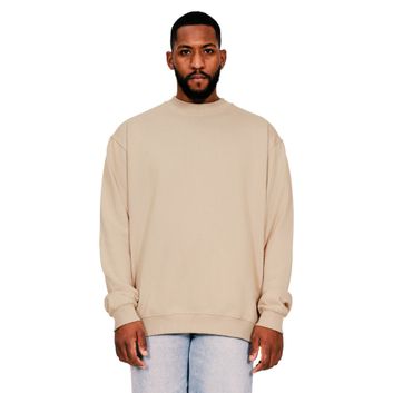 Casual Classics Ringspun Blended 280 Oversize Extended Neck Tall Sweat - Sand
